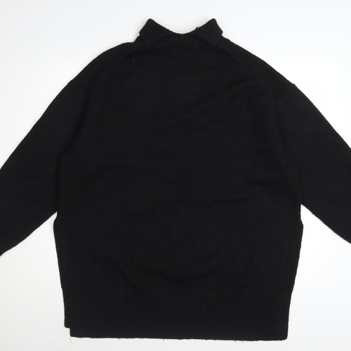 H&M Women’s Black Roll Neck Long Sleeve Pullover Jumper Size L