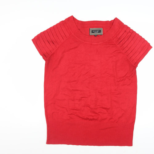 Principles by Ben de Lisi Women's Red Short Sleeve Cotton Jumper Size 18