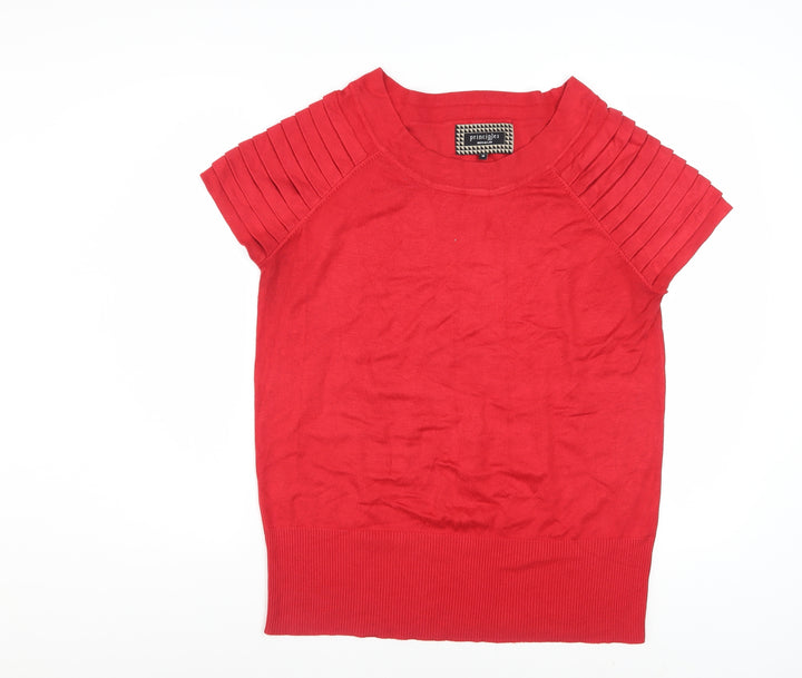 Principles by Ben de Lisi Women's Red Short Sleeve Cotton Jumper Size 18