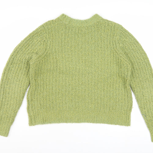 Marks and Spencer Women Green Size 16 Chunky-Knit Pullover Jumper