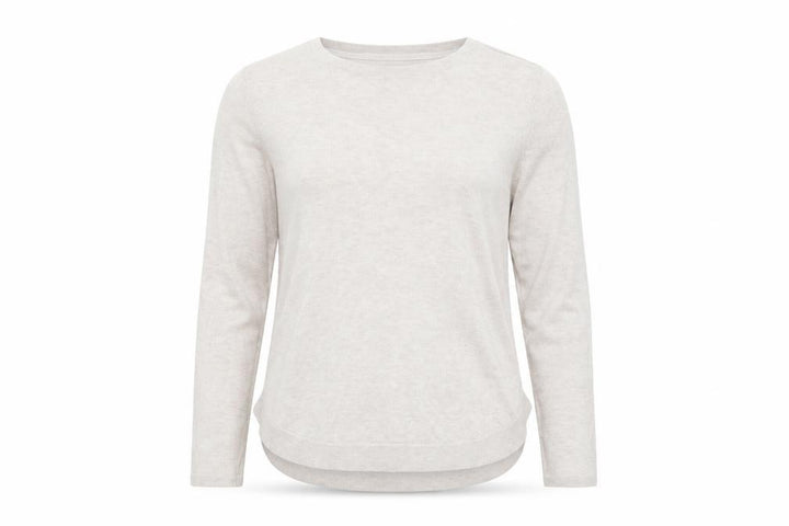 FatFace Women Beige Wool Blend Jumper UK 10 Long Sleeve Crew Neck