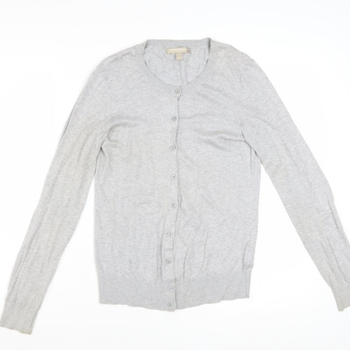 Banana Republic Women’s Grey Cotton Blend Button Cardigan Size S