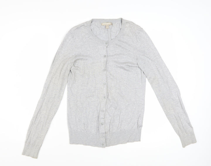 Banana Republic Women’s Grey Cotton Blend Button Cardigan Size S