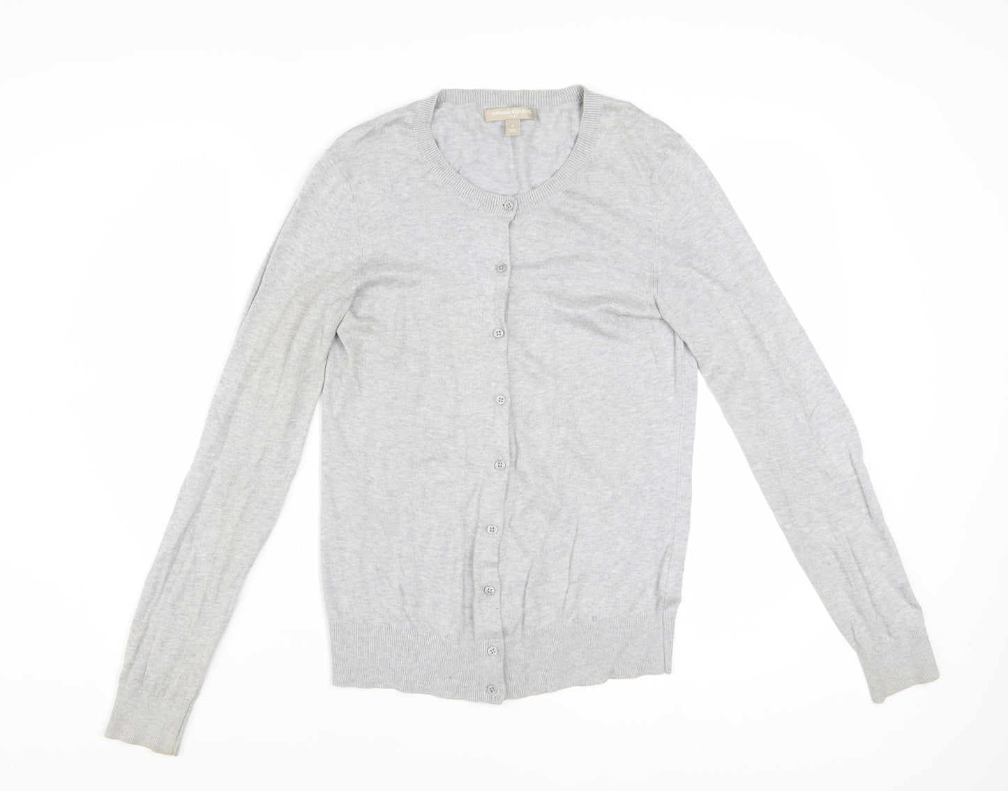 Banana Republic Women’s Grey Cotton Blend Button Cardigan Size S