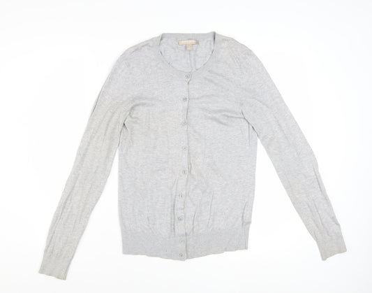 Banana Republic Women’s Grey Cotton Blend Button Cardigan Size S
