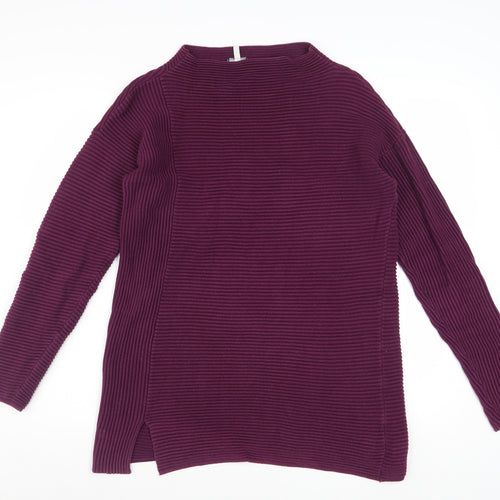 Joules Women’s Purple Cotton Ribbed Pullover Jumper Size 10