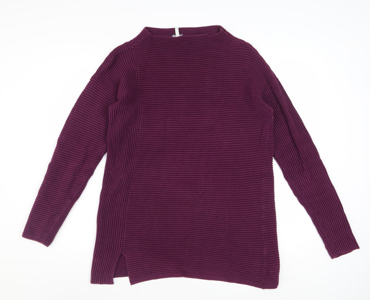 Joules Women’s Purple Cotton Ribbed Pullover Jumper Size 10