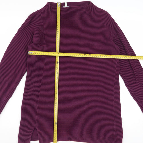 Joules Women’s Purple Cotton Ribbed Pullover Jumper Size 10