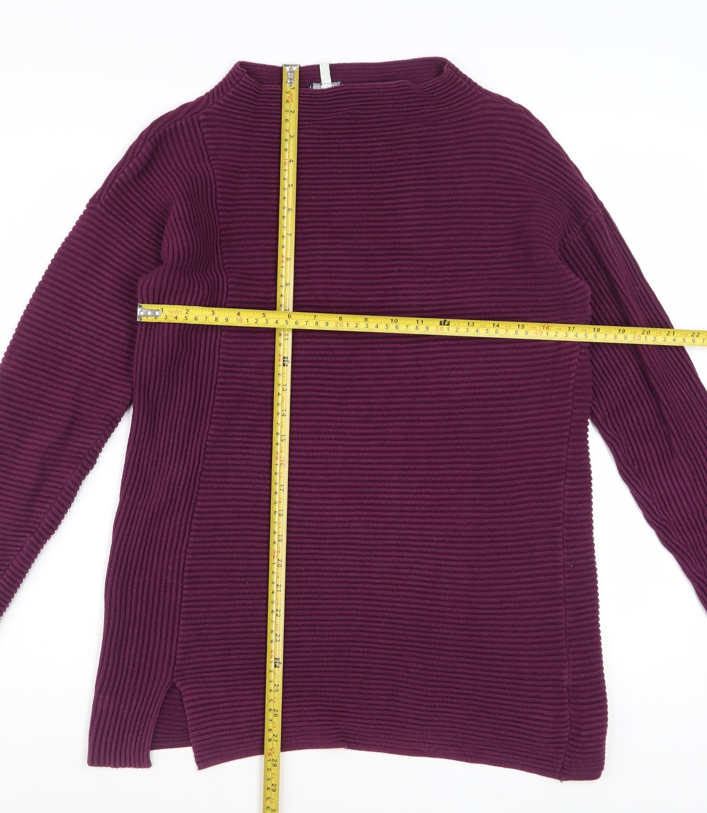 Joules Women’s Purple Cotton Ribbed Pullover Jumper Size 10
