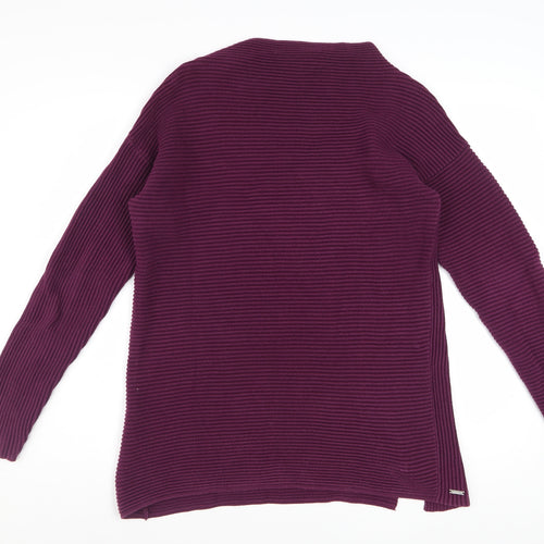 Joules Women’s Purple Cotton Ribbed Pullover Jumper Size 10
