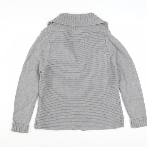 Marks and Spencer Women’s Grey Cotton Blend Button Cardigan Size 16