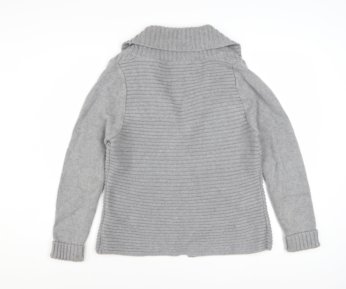 Marks and Spencer Women’s Grey Cotton Blend Button Cardigan Size 16