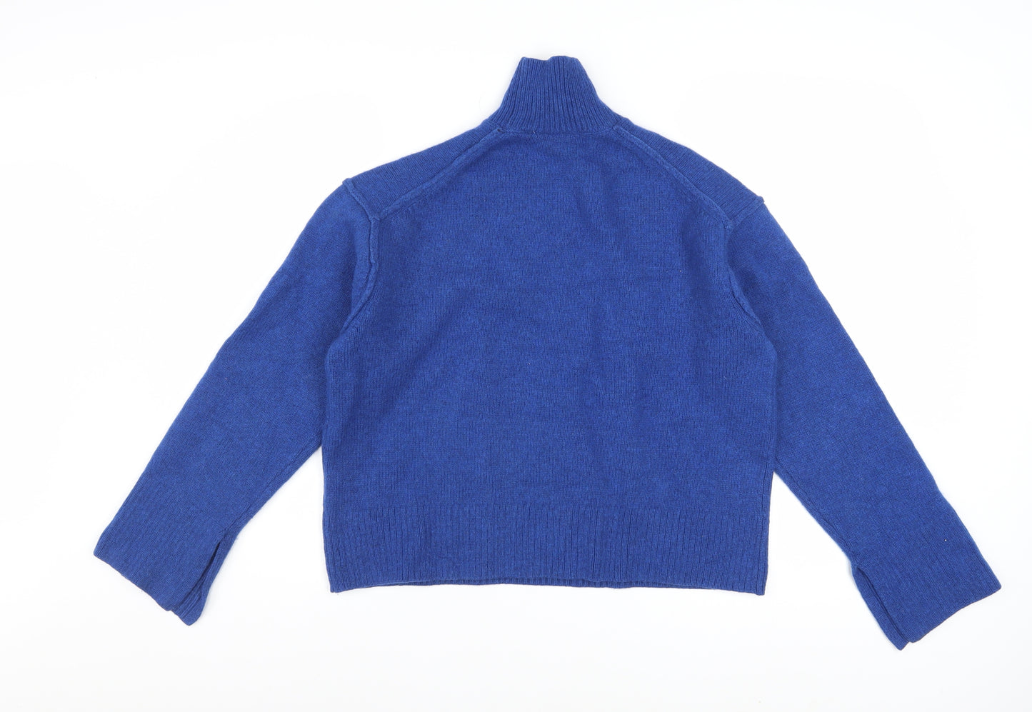 Weekday Women's Blue Roll Neck Wool Jumper XS