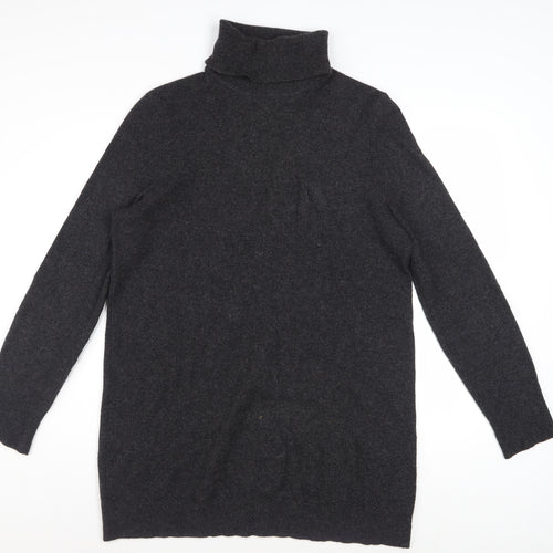 Equipment Women Black L Cashmere Roll Neck Long Sleeve Sweater Dress