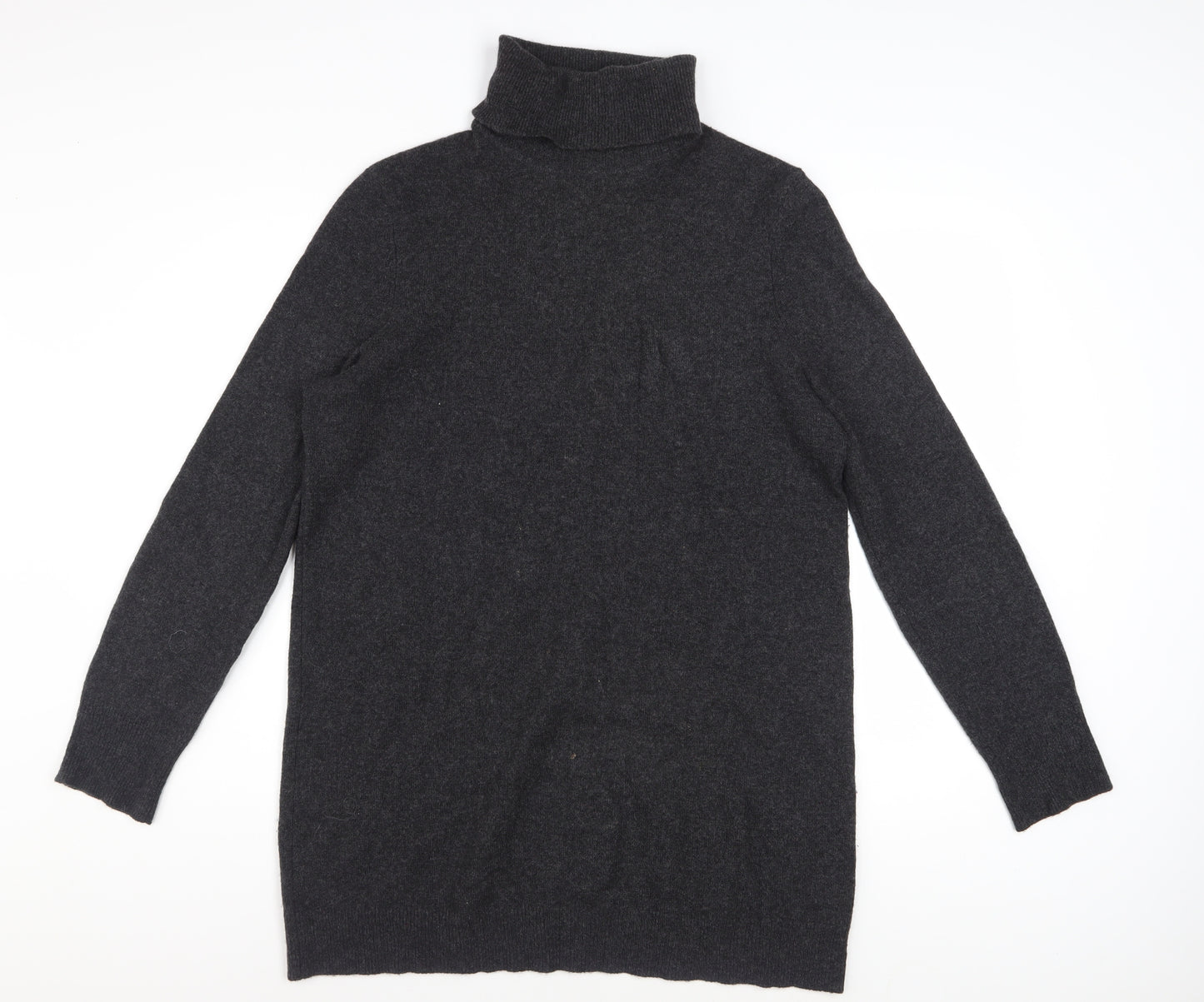 Equipment Women Black L Cashmere Roll Neck Long Sleeve Sweater Dress