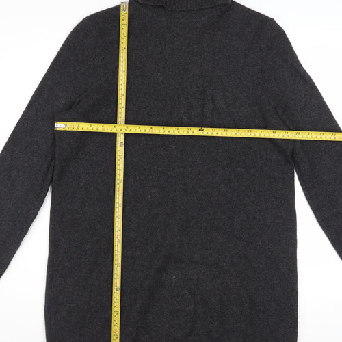 Equipment Women Black L Cashmere Roll Neck Long Sleeve Sweater Dress