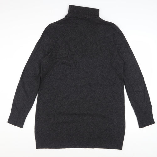 Equipment Women Black L Cashmere Roll Neck Long Sleeve Sweater Dress