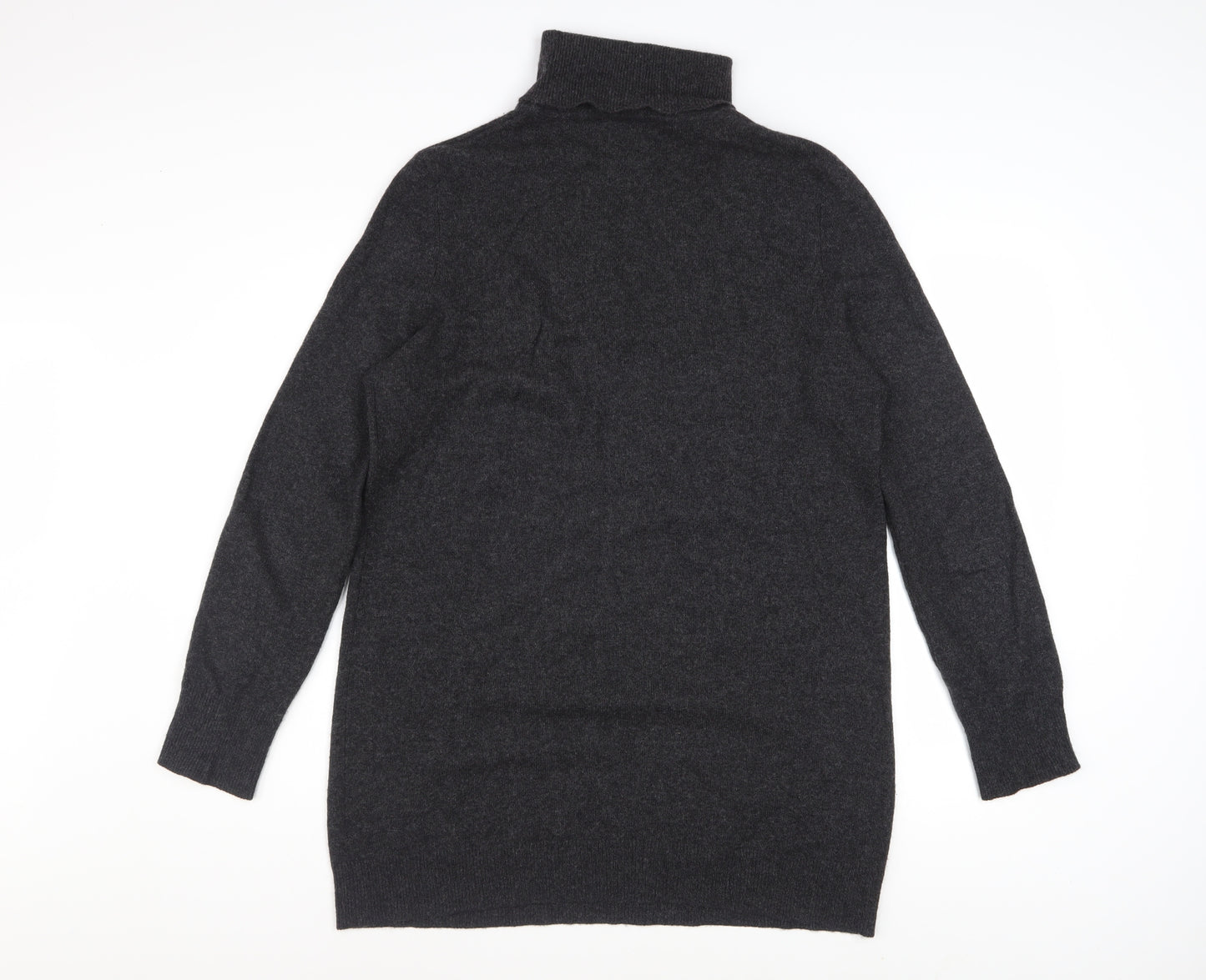 Equipment Women Black L Cashmere Roll Neck Long Sleeve Sweater Dress