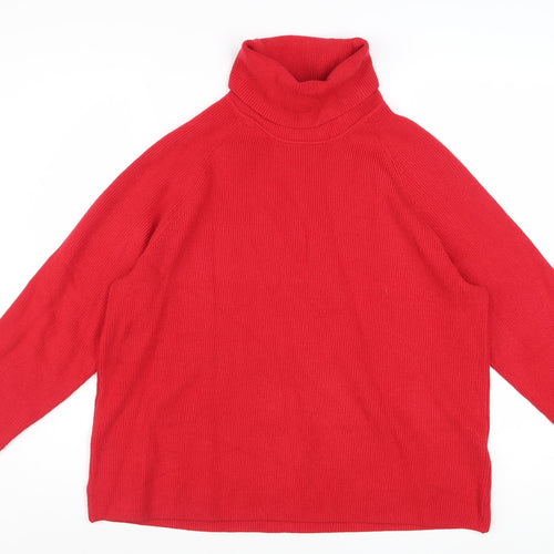 Marks and Spencer Women’s Red Roll Neck Knit Jumper Size L