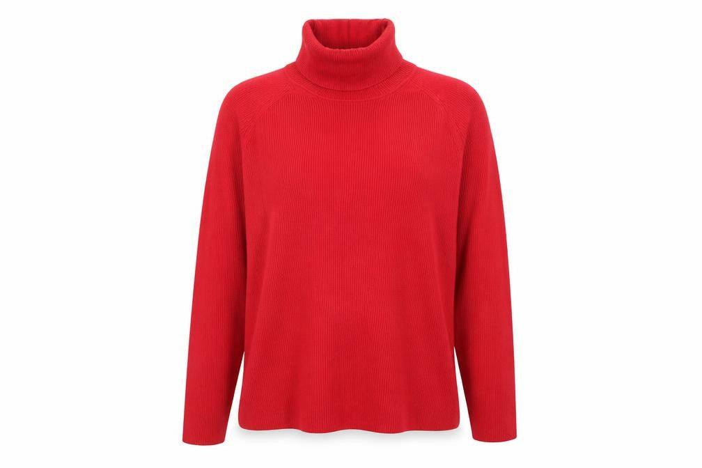 Marks and Spencer Women’s Red Roll Neck Knit Jumper Size L