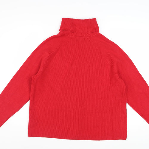 Marks and Spencer Women’s Red Roll Neck Knit Jumper Size L