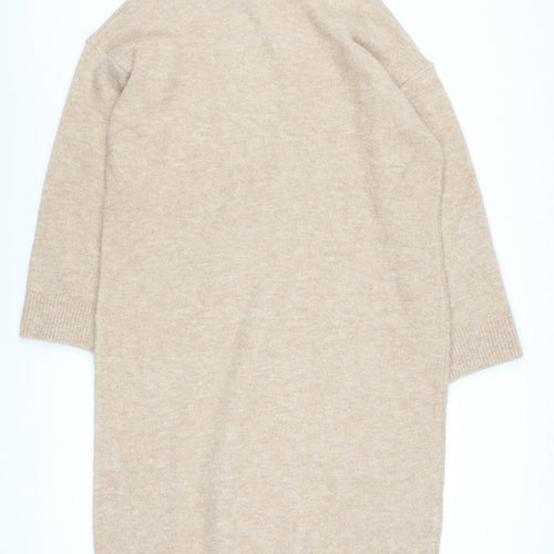 Marks and Spencer Women Beige Medium Knit Jumper Dress