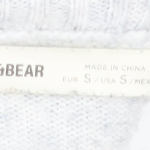 Pull&Bear Women Ivory Roll Neck Knit Pullover Jumper Size S