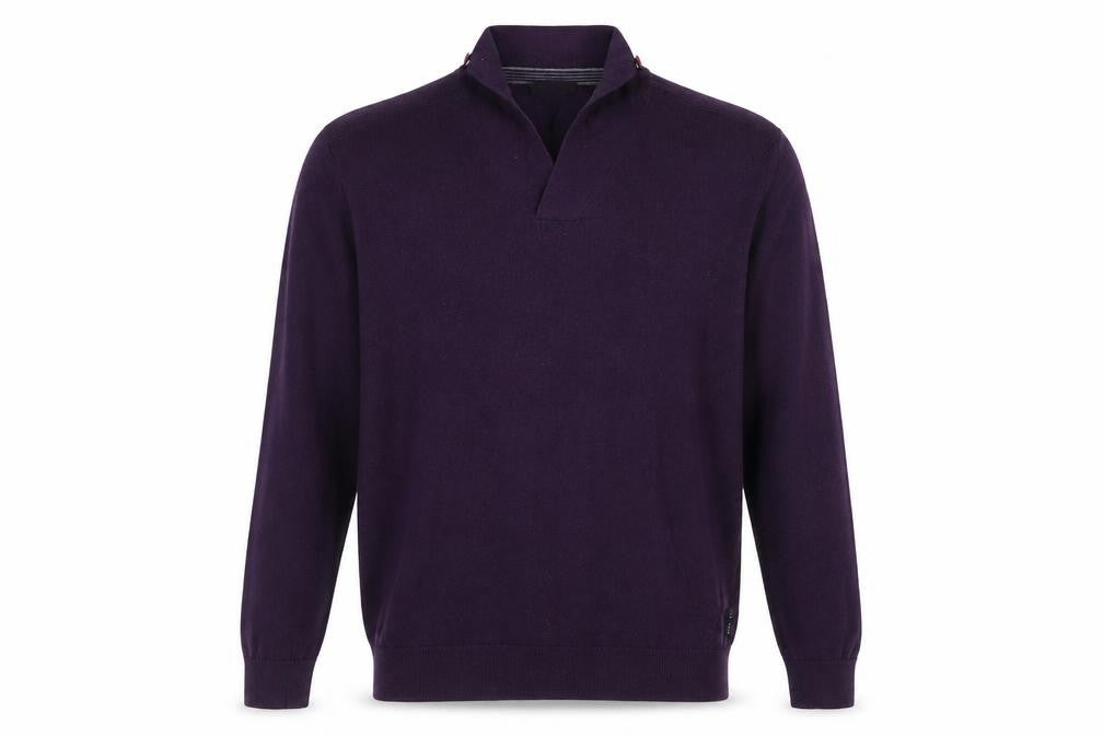 Ted Baker Men’s Purple Wool Blend V-Neck Jumper Size L