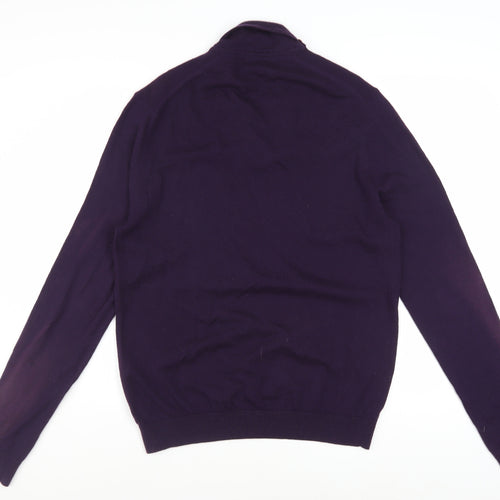 Ted Baker Men’s Purple Wool Blend V-Neck Jumper Size L