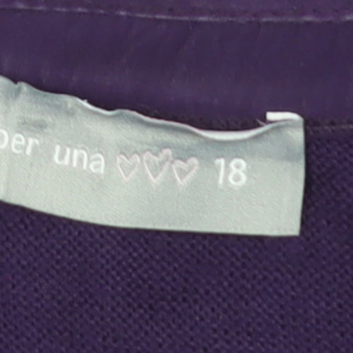 Marks and Spencer Per Una Women's Purple Size 18 Embellished Cardigan