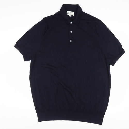 Marks and Spencer Autograph Men's Black 3XL Merino Wool Polo Shirt