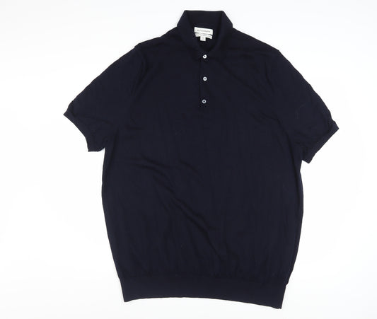 Marks and Spencer Autograph Men's Black 3XL Merino Wool Polo Shirt