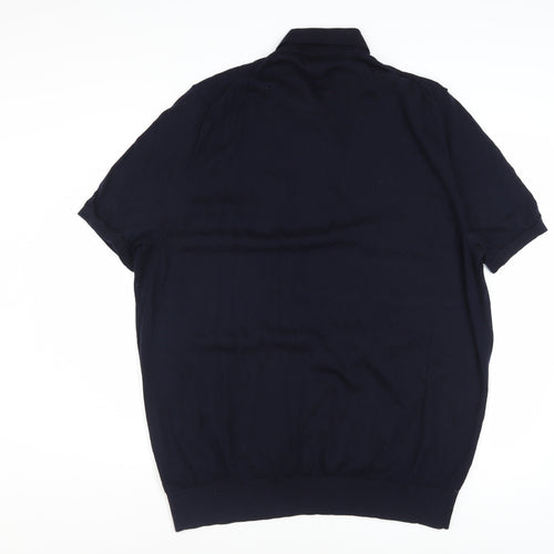 Marks and Spencer Autograph Men's Black 3XL Merino Wool Polo Shirt