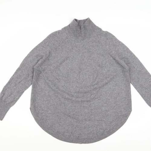 Marks and Spencer Womens Grey Cashmere High Neck Jumper M