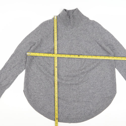 Marks and Spencer Womens Grey Cashmere High Neck Jumper M
