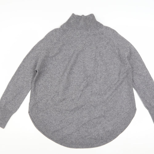 Marks and Spencer Womens Grey Cashmere High Neck Jumper M