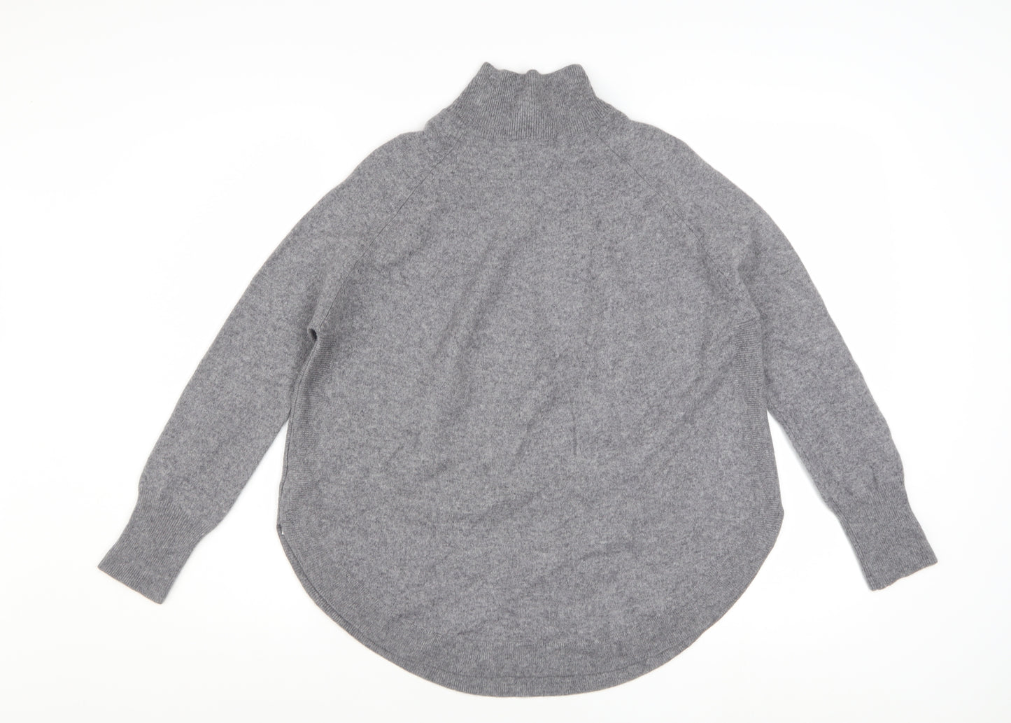 Marks and Spencer Womens Grey Cashmere High Neck Jumper M