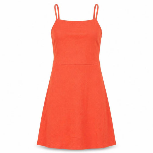 Front view of ASOS Women Orange, size 8, Slip Dress Sleeveless Stretch Modal Cotton
