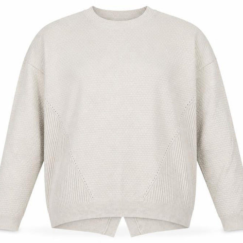 Warehouse Women Beige Wool Blend Crew Neck Long Sleeve Jumper Size 14