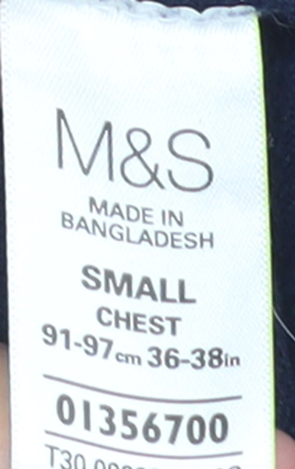 Marks and Spencer Men's Blue Cotton Cashmere V-Neck Vest S