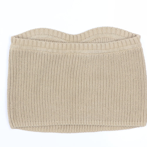 & Other Stories Women Beige Knit Strapless Camisole Top Size 12