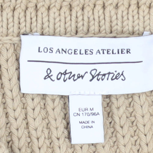 & Other Stories Women Beige Knit Strapless Camisole Top Size 12