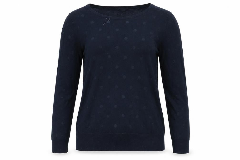 Jasper Conran Women’s Navy Blue Polka Dot Knit Jumper Size 14