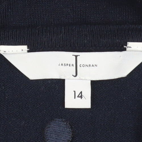 Jasper Conran Women’s Navy Blue Polka Dot Knit Jumper Size 14