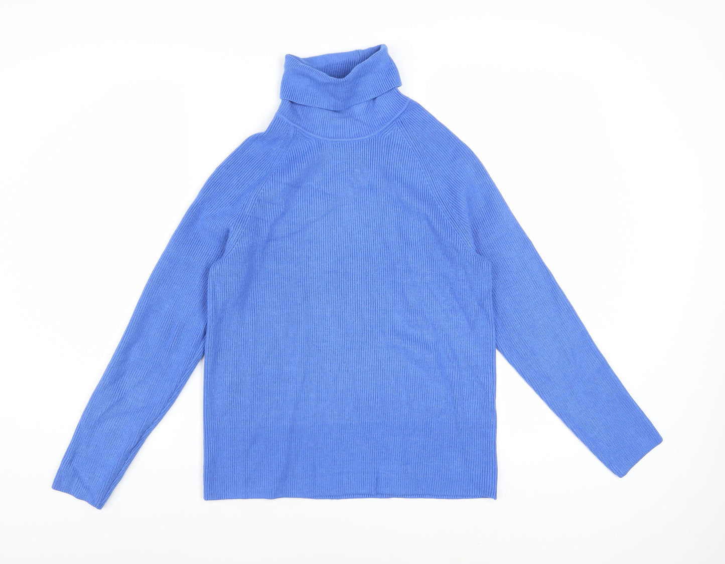 Marks and Spencer Women’s Blue Roll Neck Knit Jumper Size S