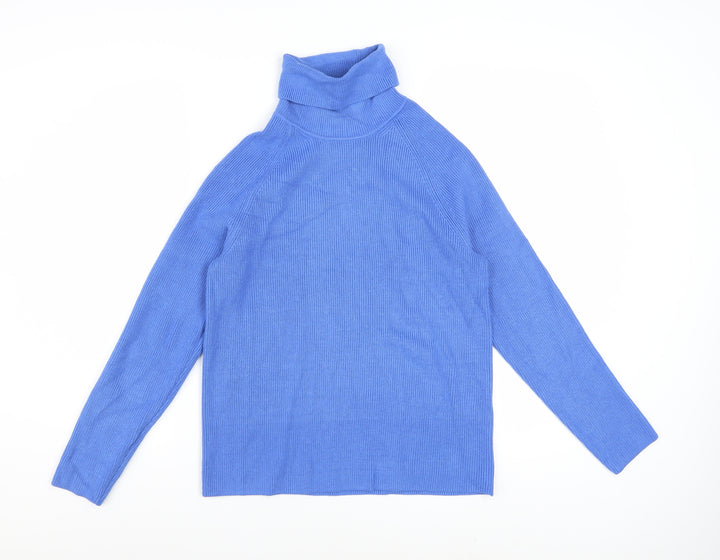 Marks and Spencer Women’s Blue Roll Neck Knit Jumper Size S