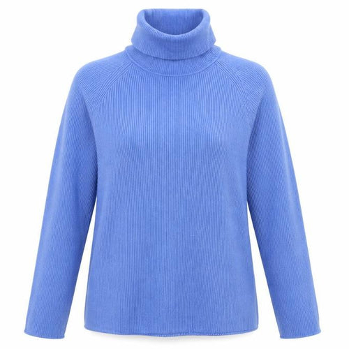 Marks and Spencer Women’s Blue Roll Neck Knit Jumper Size S