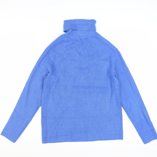 Marks and Spencer Women’s Blue Roll Neck Knit Jumper Size S