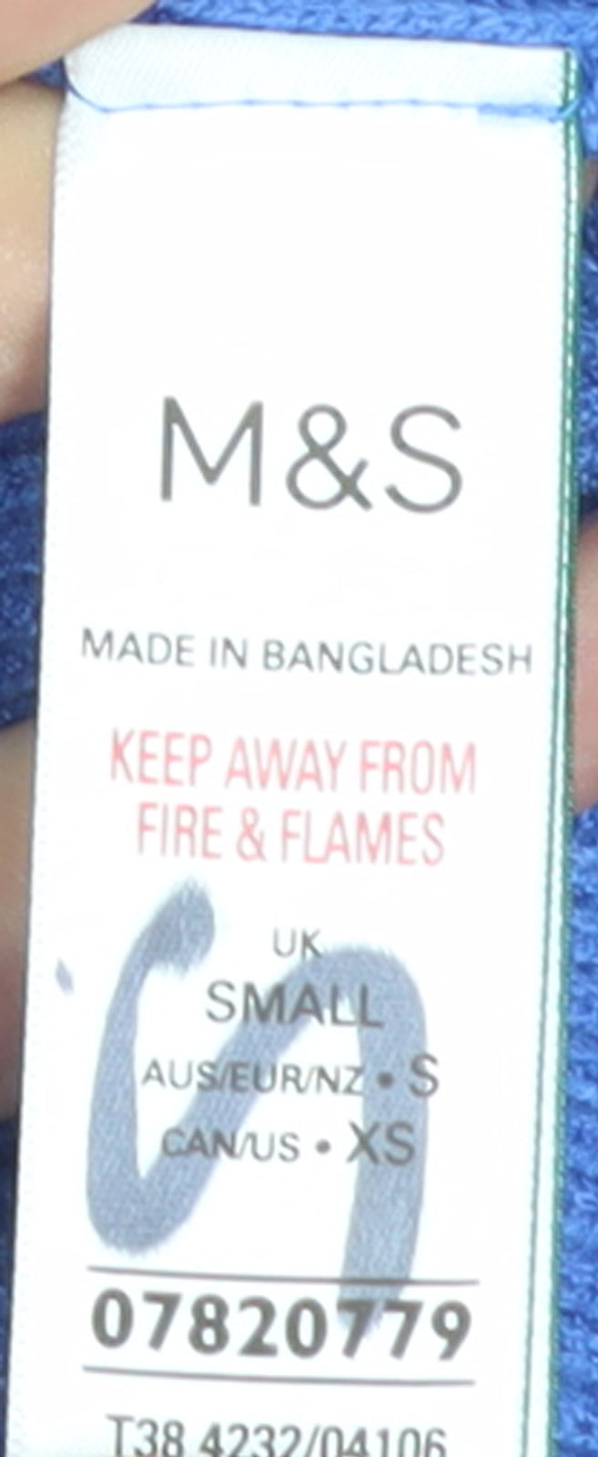 Marks and Spencer Women’s Blue Roll Neck Knit Jumper Size S