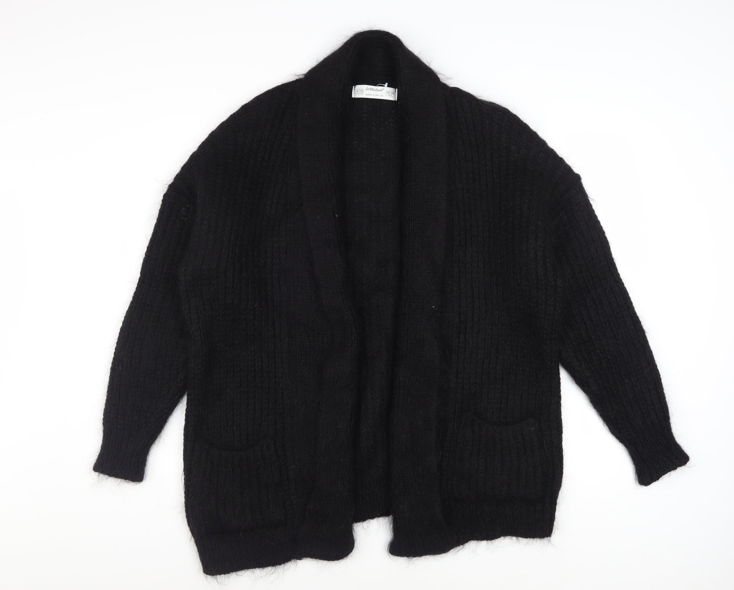 Marks and Spencer St Michael Women's Black Mohair Cardigan Size 8